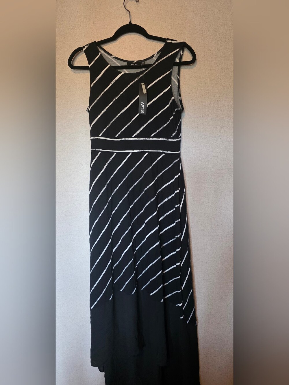 Apt. 9 Black & White Diagonal Stripe Women's Dress